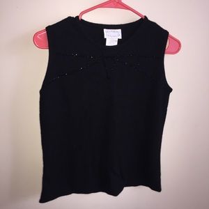 Designers Originals Beaded Sweater Tank Top